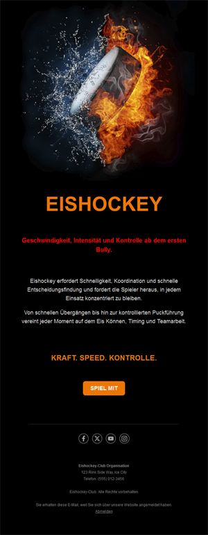 Hockey Email Updates