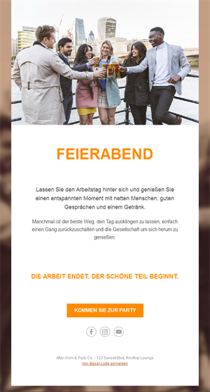 Evening Social Invitations