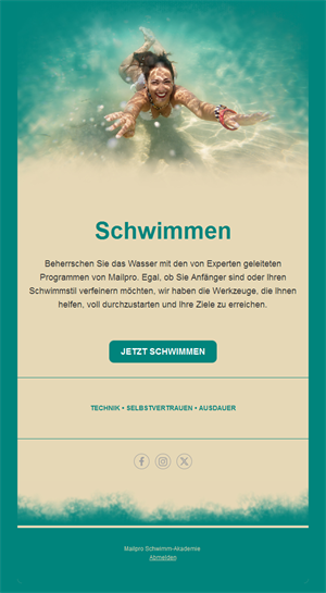 Swimming Event Emails