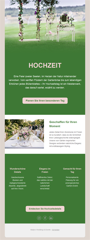 Wedding Celebration Emails